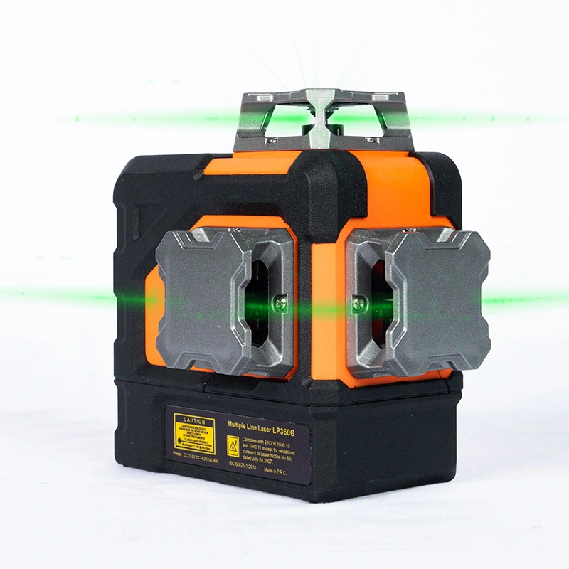 Niveau laser vert auto-ajustable pour l'alignement des murs et des plafonds